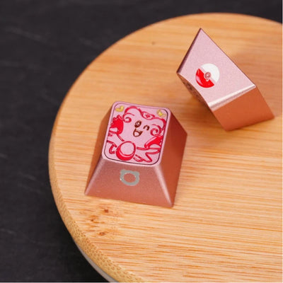 1U Anodized Pink Metal Keycap