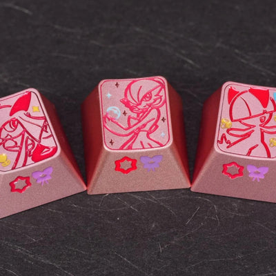 1U Anodized Pink Metal Keycap