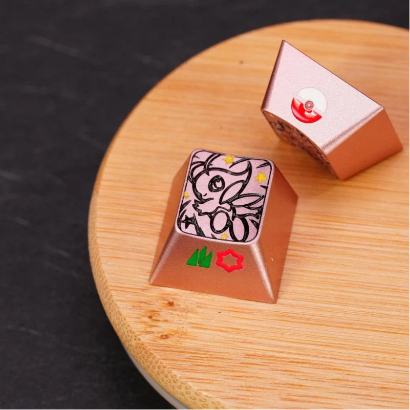 1U Anodized Pink Metal Keycap