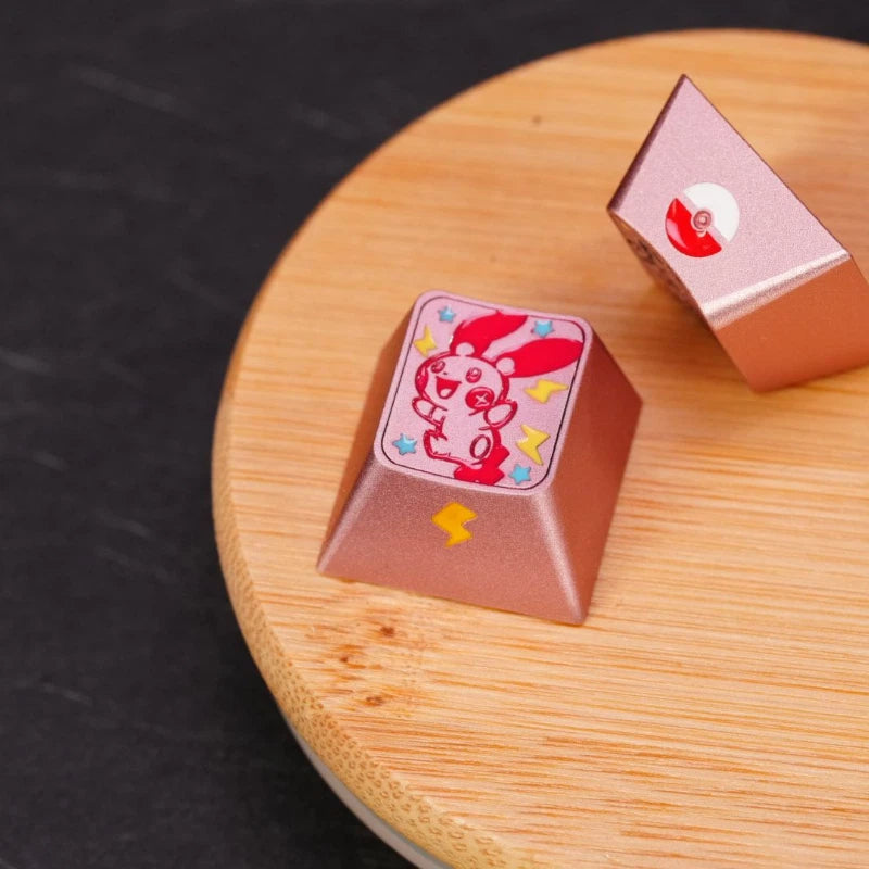 1U Anodized Pink Metal Keycap