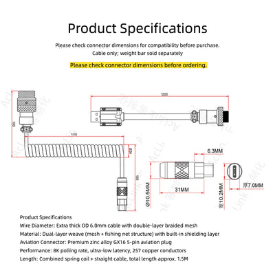 5-Core Aviation Cable