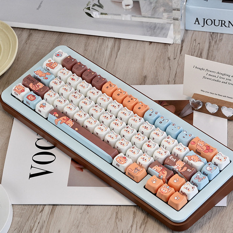 "Cozy Red Panda" MAO Profile PBT Dye-Sub Keycap Set
