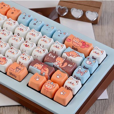 "Cozy Red Panda" MAO Profile PBT Dye-Sub Keycap Set