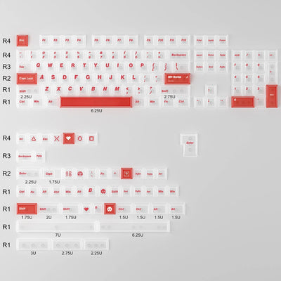 "Dry Martini" Frosted Translucent PC Cherry Profile Keycap Set