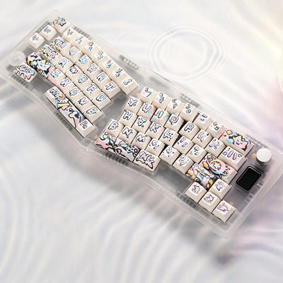 "EDM Rave Graffiti" Cherry Profile PBT Dye-Sub Keycap Set