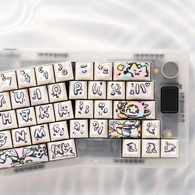 "EDM Rave Graffiti" Cherry Profile PBT Dye-Sub Keycap Set
