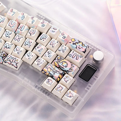 "EDM Rave Graffiti" Cherry Profile PBT Dye-Sub Keycap Set