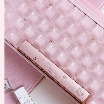 "Falling Sakura" CNC Hollowed Aluminum Artisan Keycap
