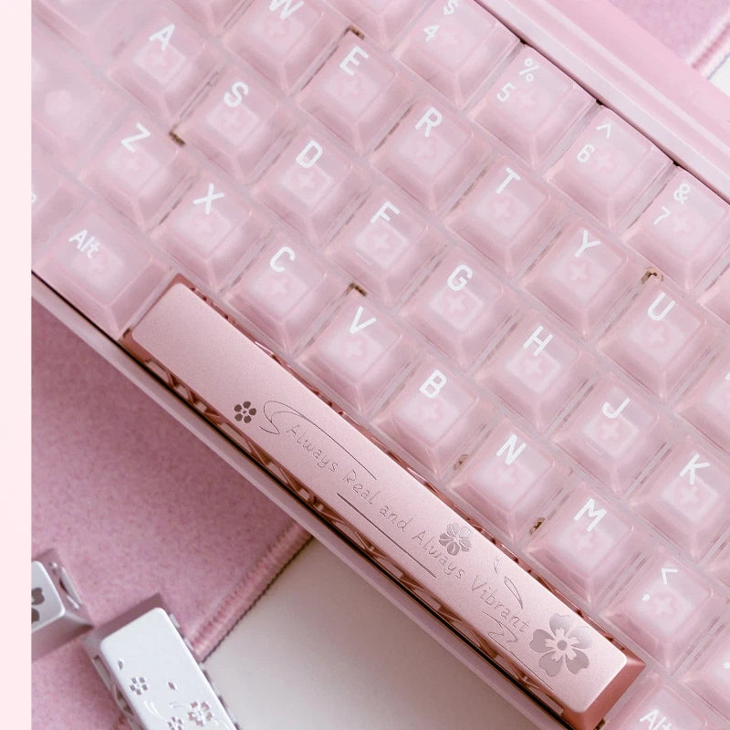 "Falling Sakura" CNC Hollowed Aluminum Artisan Keycap