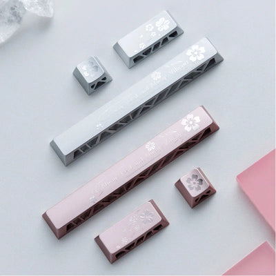 "Falling Sakura" CNC Hollowed Aluminum Artisan Keycap