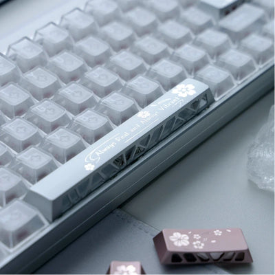 "Falling Sakura" CNC Hollowed Aluminum Artisan Keycap