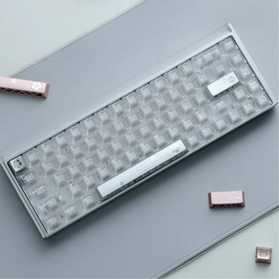 "Falling Sakura" CNC Hollowed Aluminum Artisan Keycap