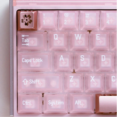 "Falling Sakura" CNC Hollowed Aluminum Artisan Keycap