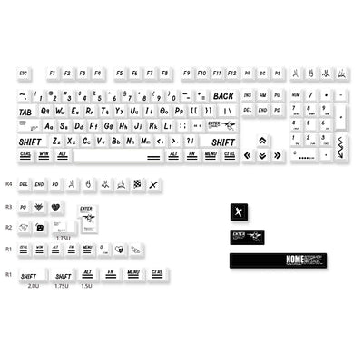 "NOME" Doodle Graffiti PBT Keycap Set (Cherry Profile)