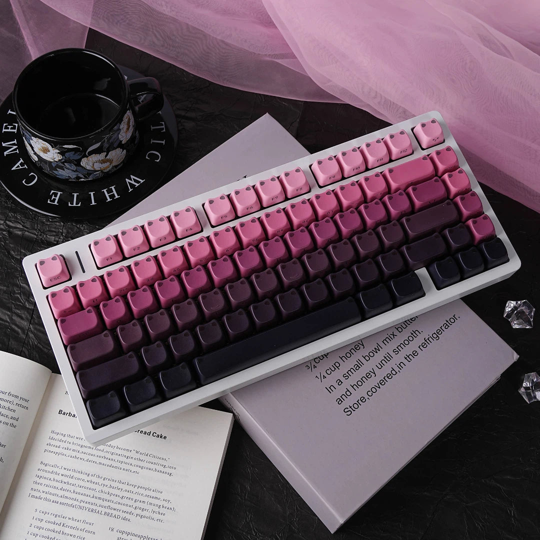"Neko Side-Lit" Cat-Ear MAO Profile PBT Keycap Set