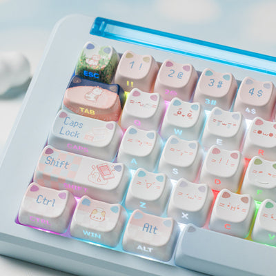 "Neko" Side-Lit PBT MAO Profile Keycap Set