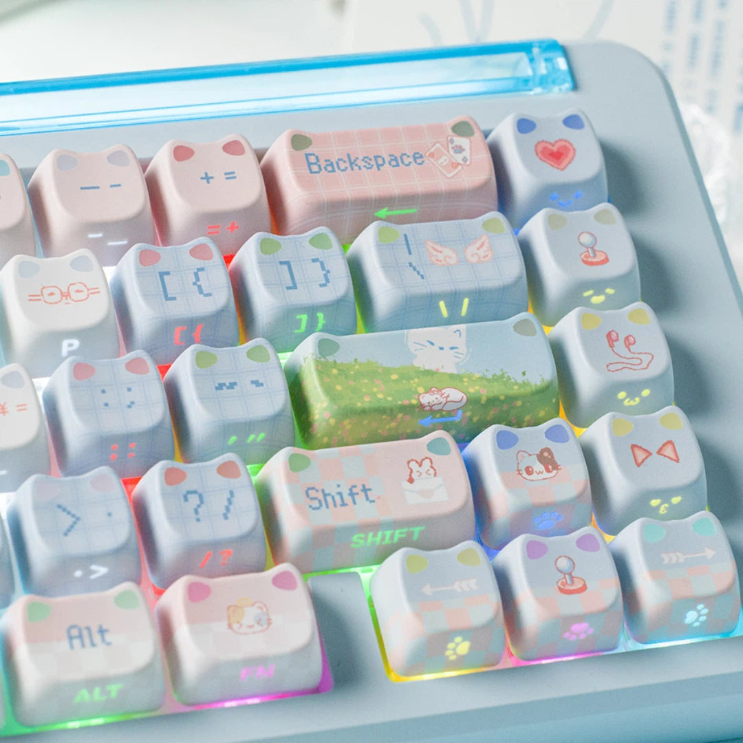 "Neko" Side-Lit PBT MAO Profile Keycap Set