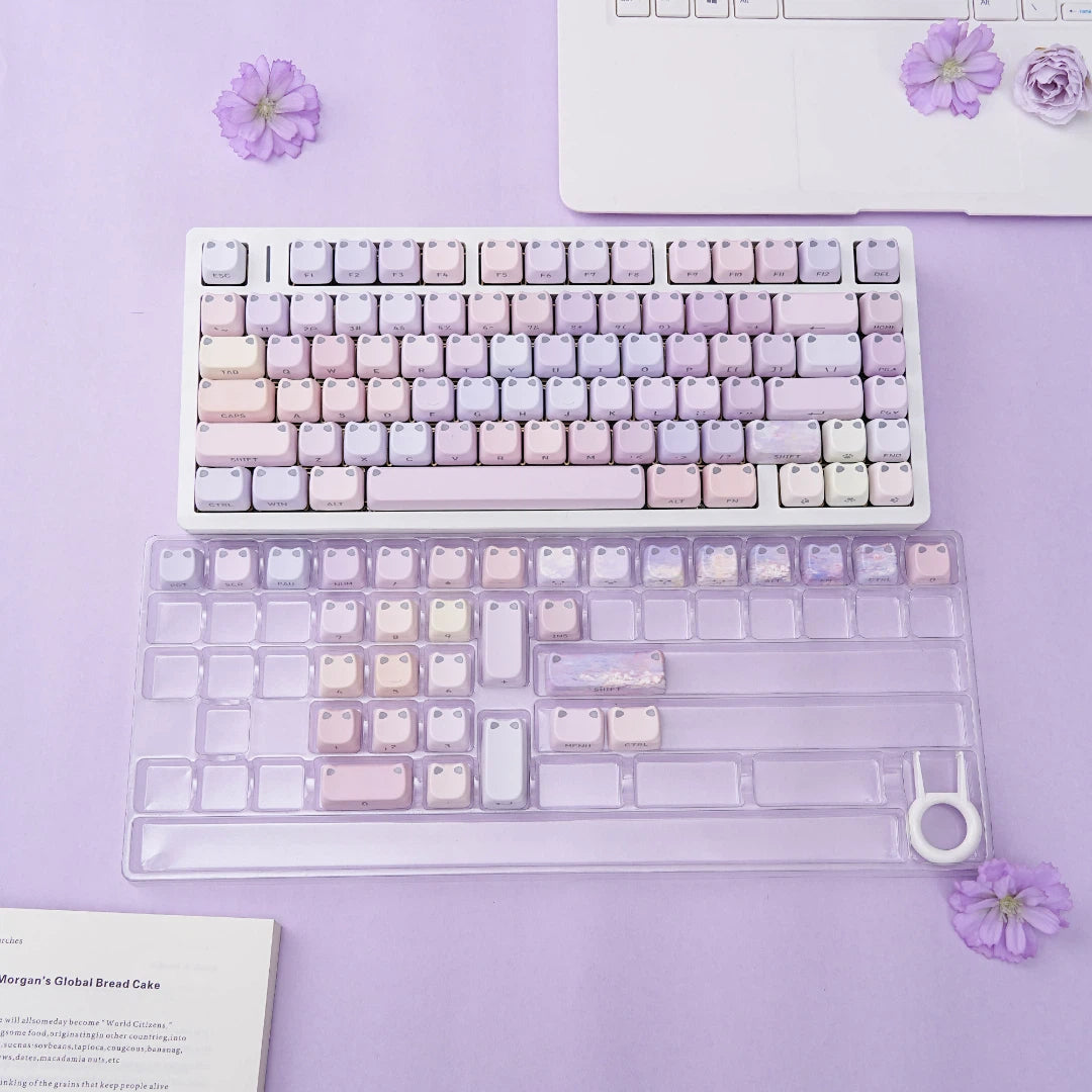 "Neko Side-Lit" Cat-Ear MAO Profile PBT Keycap Set