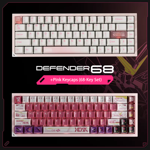 68-Key Wired Gaming Keyboard with Magnetic Jade Switches