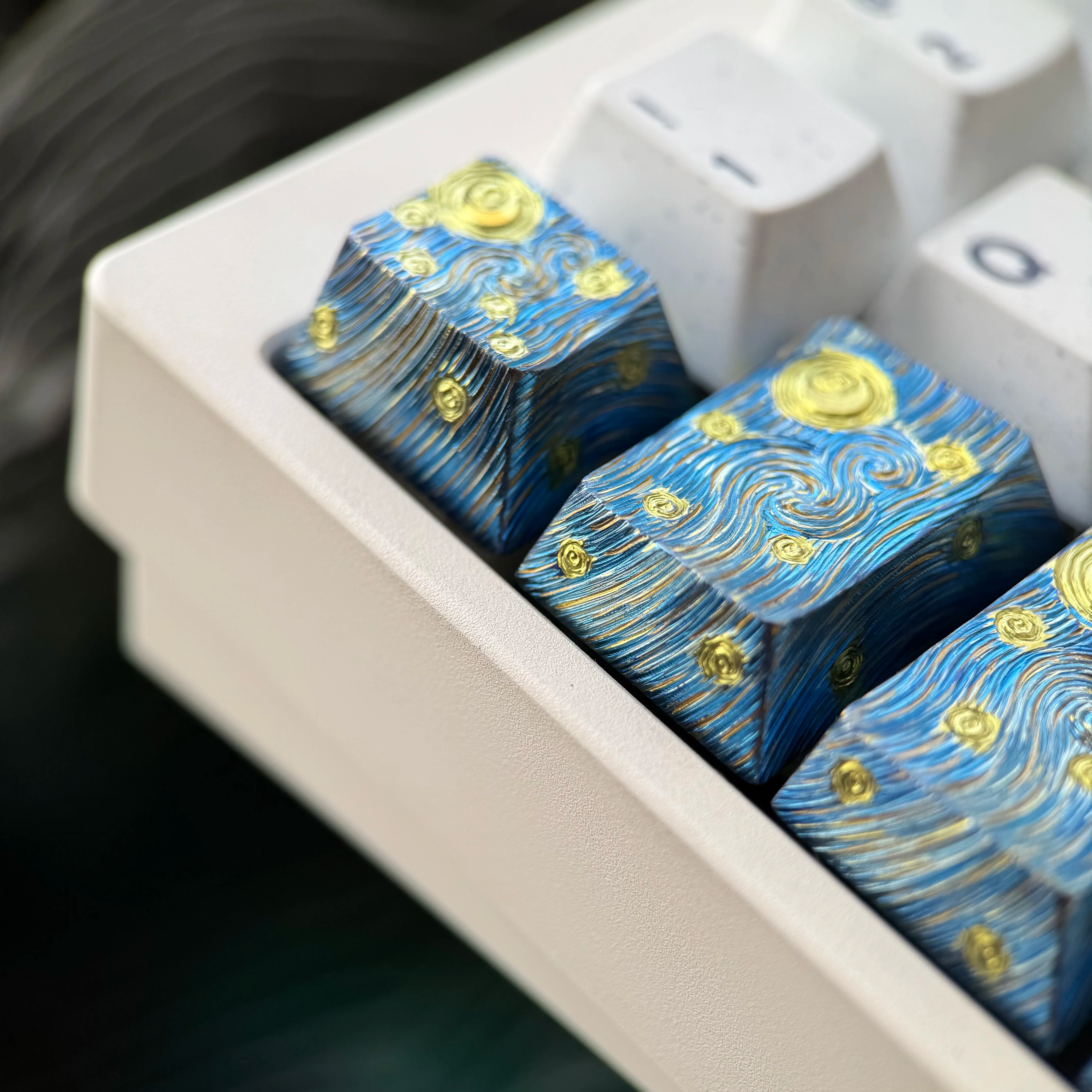 Starry Sky Embossed Titanium Alloy Keycaps