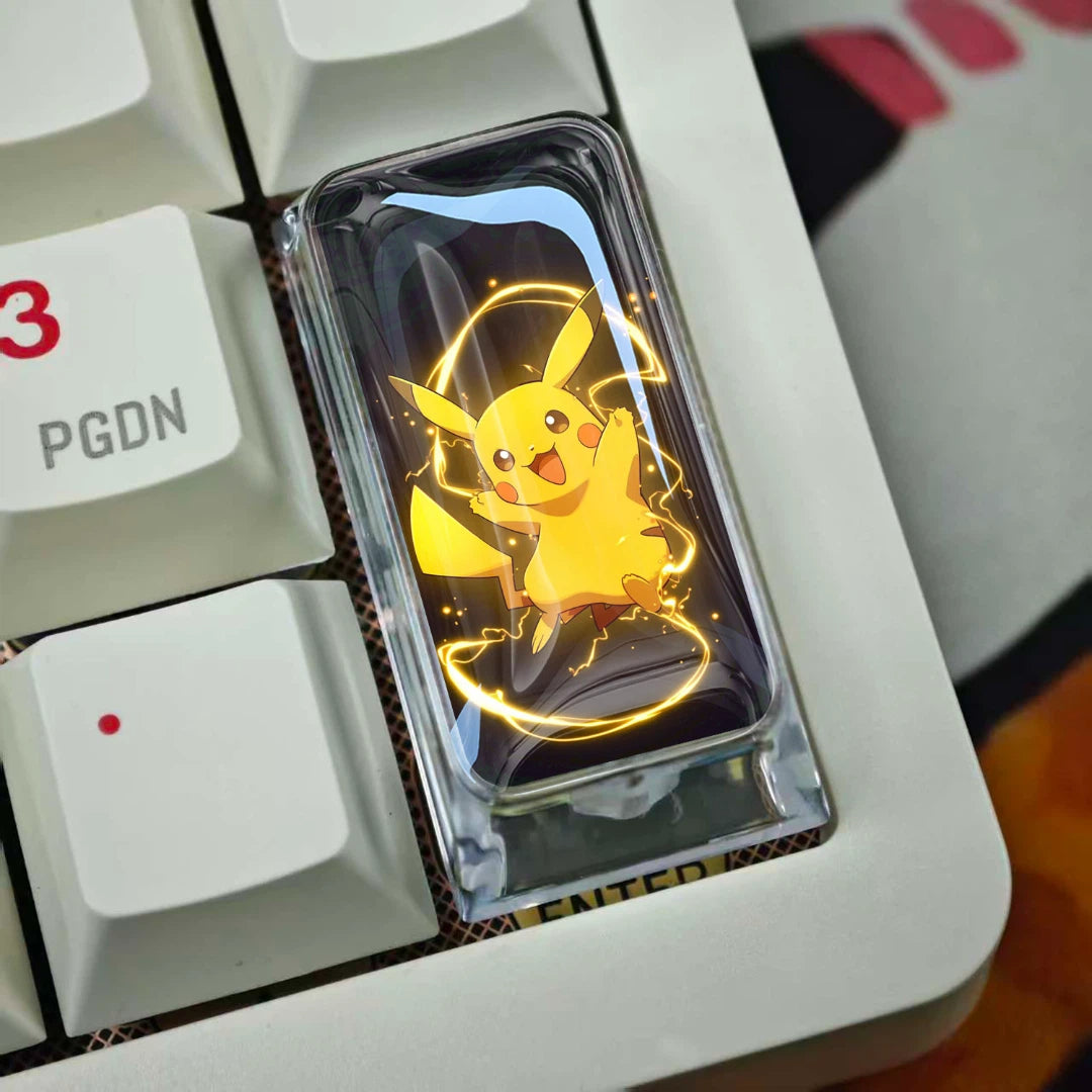 Pikachu 2U Epoxy Resin Artisan Keycap
