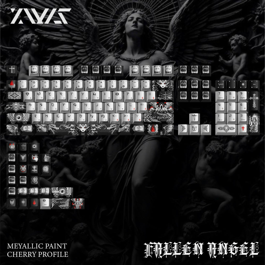 Fallen Angel metallic paint keycaps