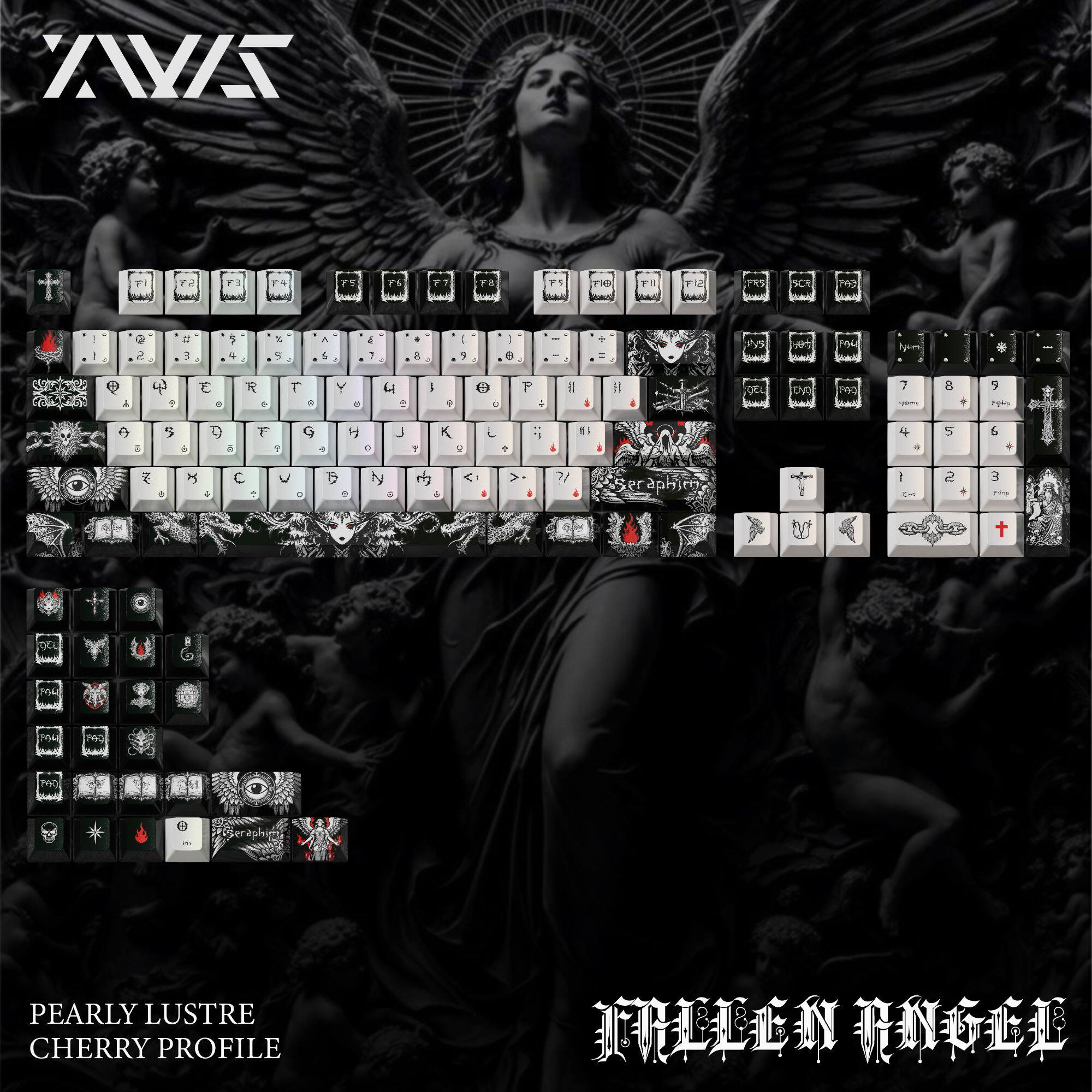 Fallen Angel metallic paint keycaps