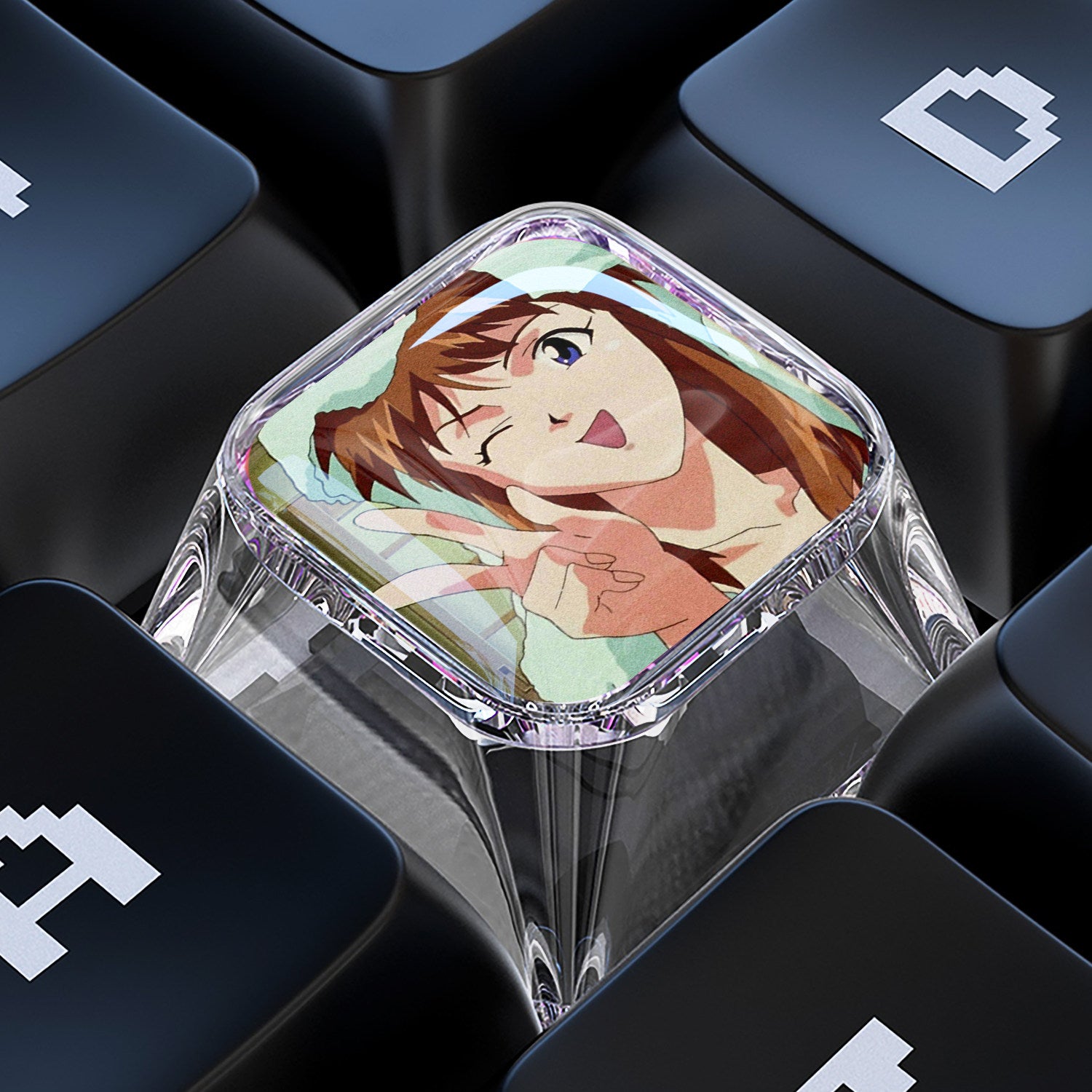 Anime 1U Resin Drip Keycap