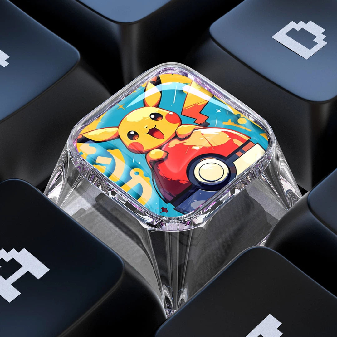 Pikachu 1U Epoxy Resin Artisan Keycap