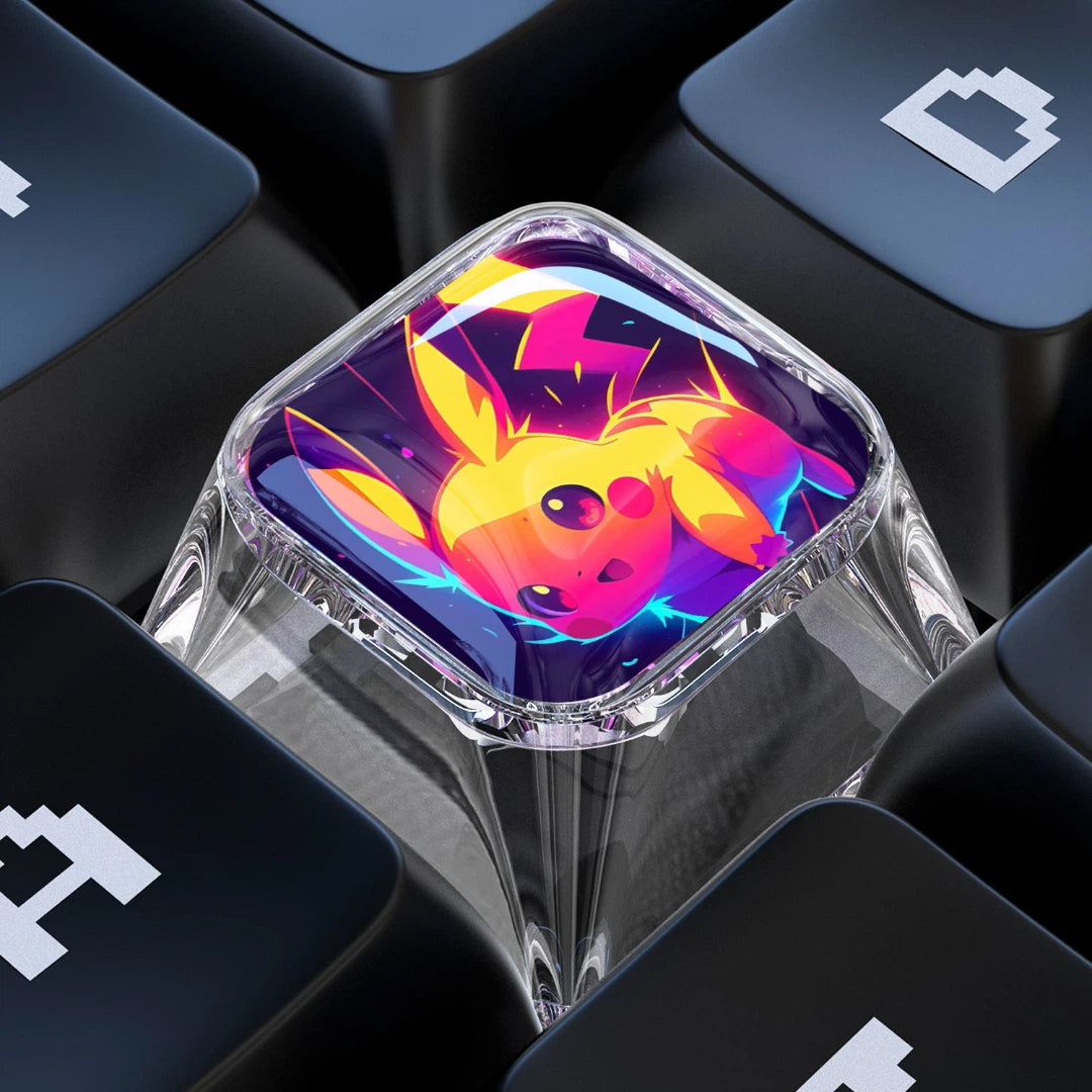 Pikachu 1U Epoxy Resin Artisan Keycap