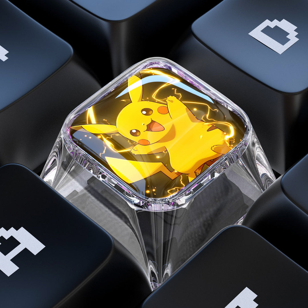 Pikachu 1U Epoxy Resin Artisan Keycap