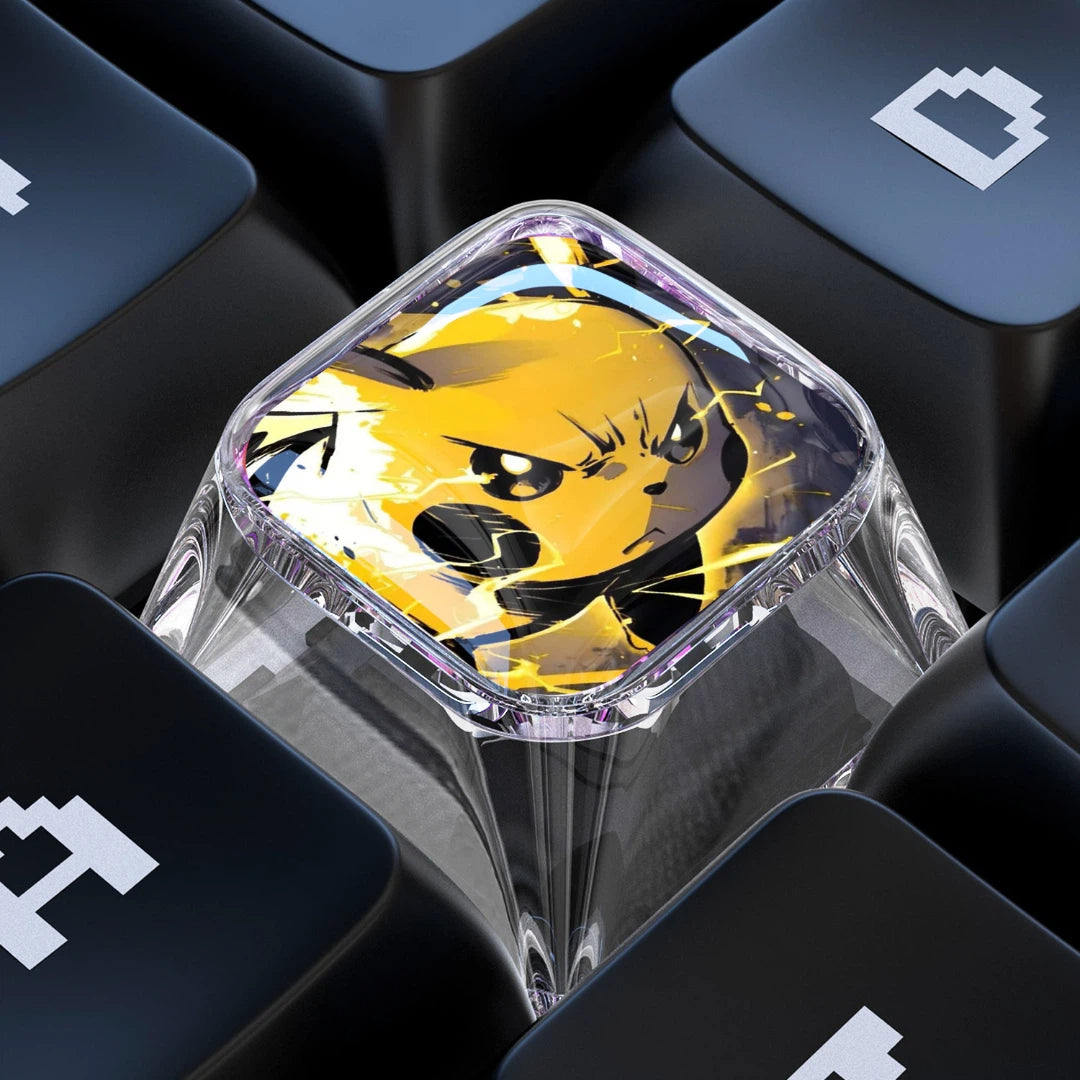 Pikachu 1U Epoxy Resin Artisan Keycap