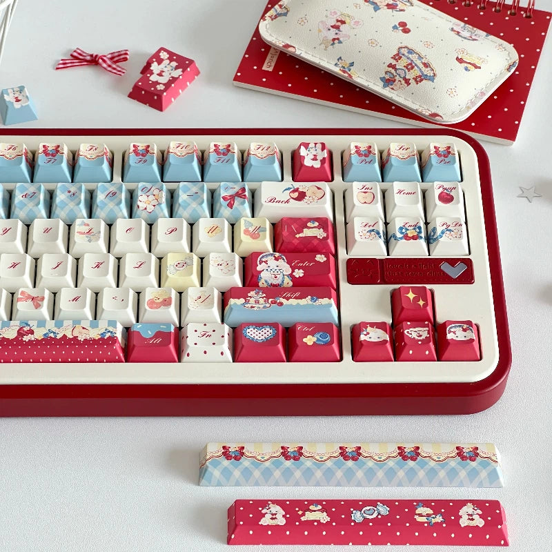 "Snow White's Tea Party" PBT Keycap Set (Cherry & MOA Profile)