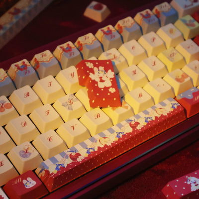 "Snow White's Tea Party" PBT Keycap Set (Cherry & MOA Profile)