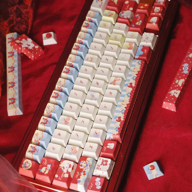 "Snow White's Tea Party" PBT Keycap Set (Cherry & MOA Profile)