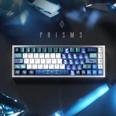 "Prism" Metallic Lacquer & Crystal PC Hybrid Keycap Set (Cherry Profile / 168 Keys)