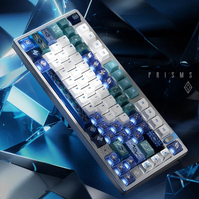 "Prism" Metallic Lacquer & Crystal PC Hybrid Keycap Set (Cherry Profile / 168 Keys)