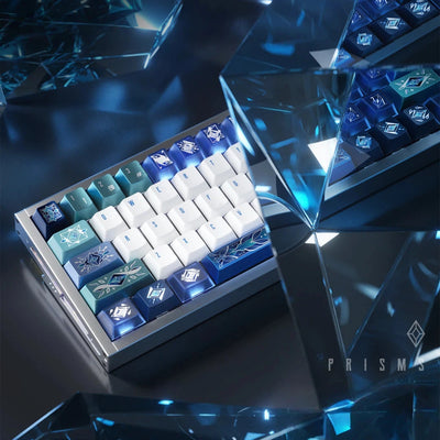 "Prism" Metallic Lacquer & Crystal PC Hybrid Keycap Set (Cherry Profile / 168 Keys)