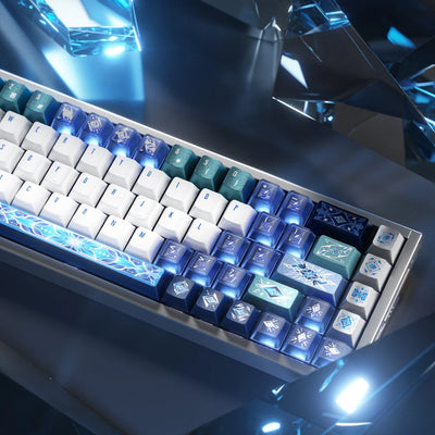 "Prism" Metallic Lacquer & Crystal PC Hybrid Keycap Set (Cherry Profile / 168 Keys)