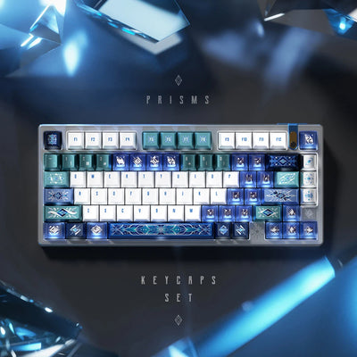 "Prism" Metallic Lacquer & Crystal PC Hybrid Keycap Set (Cherry Profile / 168 Keys)
