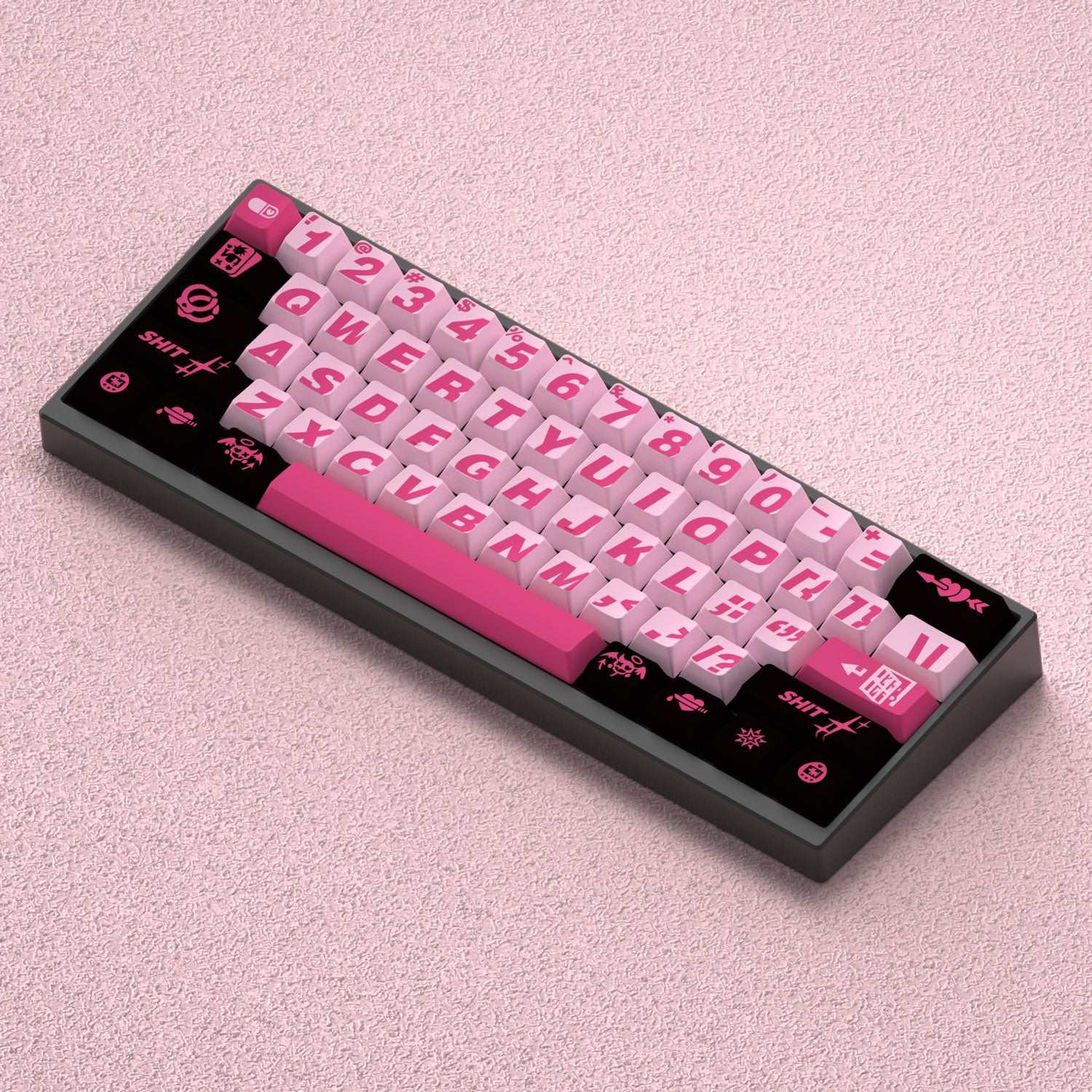 "Bad Sweetheart" Cherry Profile PBT Keycap Set (Top Print)