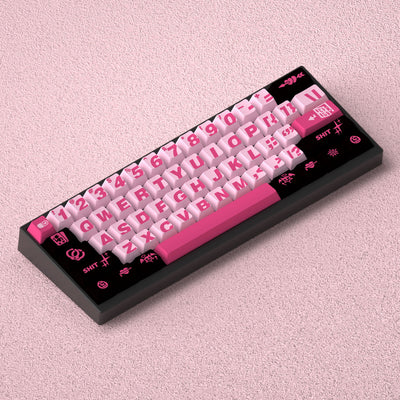 "Bad Sweetheart" Cherry Profile PBT Keycap Set (Top Print)