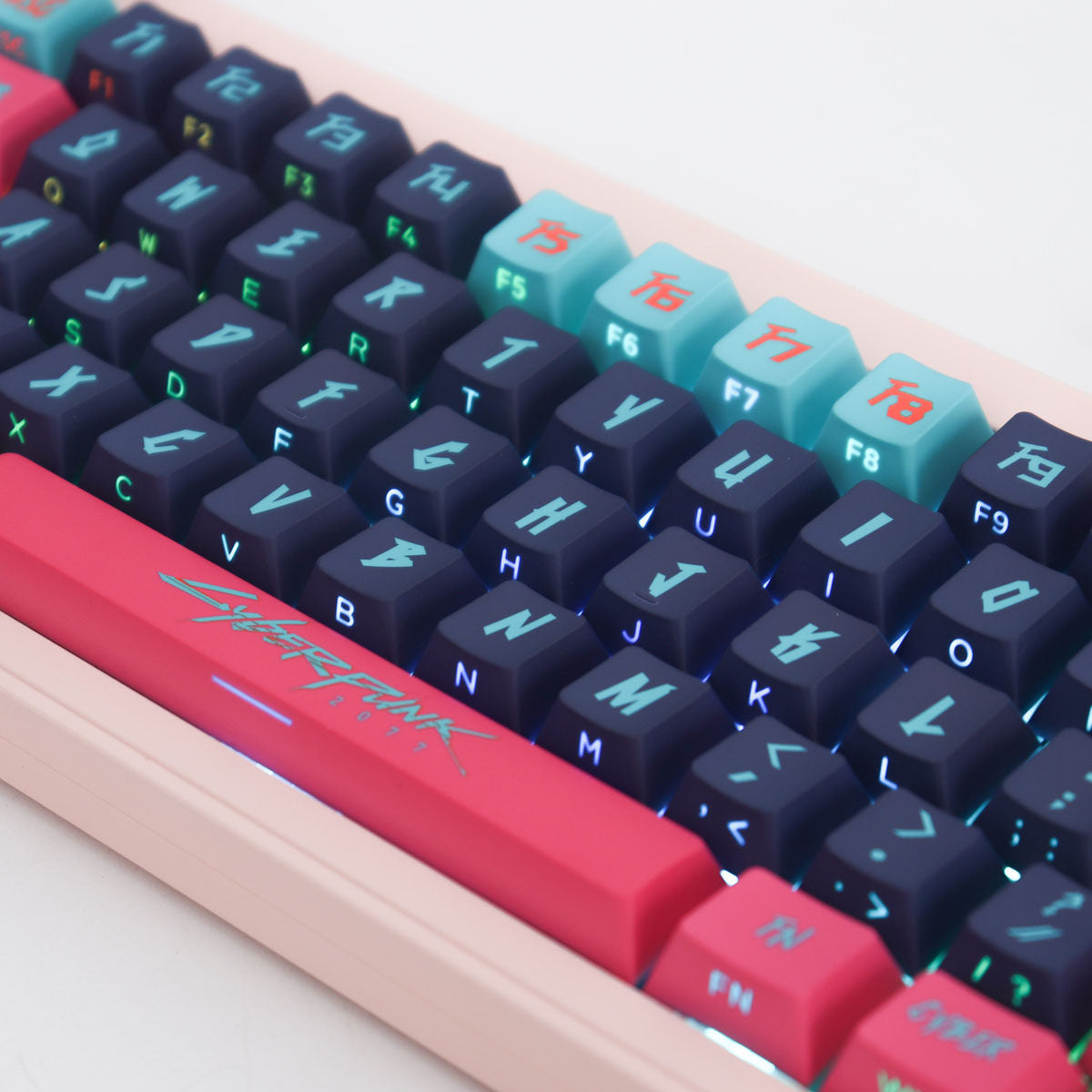 "Cyberpunk" Side-Lit PBT Keycap Set (Cherry Profile)