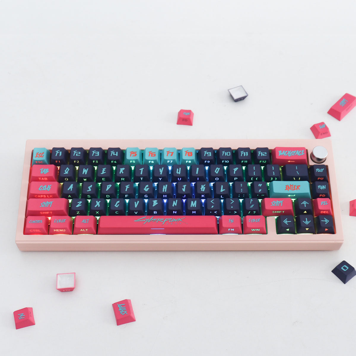 "Cyberpunk" Side-Lit PBT Keycap Set (Cherry Profile)