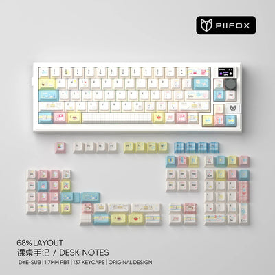"Desk Notes" 1.7mm Ultra-Thick PBT Keycap Set (Cherry Profile / 137 Keys / 5-Sided Dye-Sub)