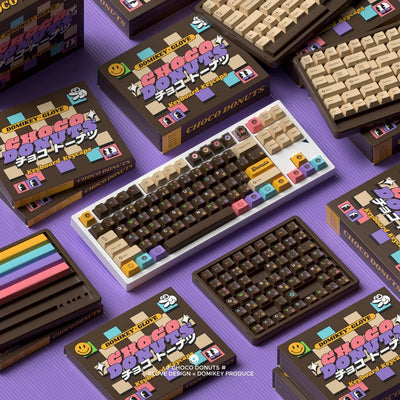 "Choco Donuts" R2 ABS Triple-Shot Keycap Set (by GLOVE x Domikey)