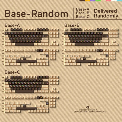 "Choco Donuts" R2 ABS Triple-Shot Keycap Set (by GLOVE x Domikey)