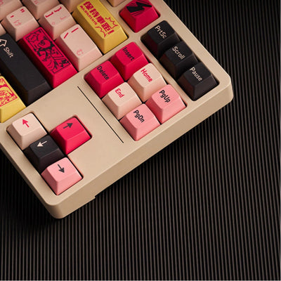 "Keep Safe R2" Biker Girl Cherry Profile PBT Dye-Sub Keycap Set (144 Keys)