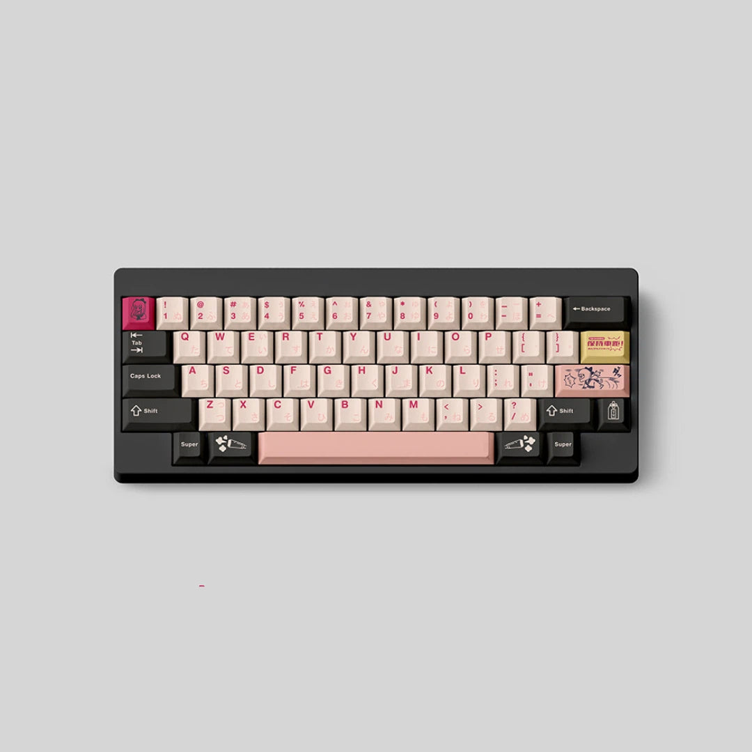 "Keep Safe R2" Biker Girl Cherry Profile PBT Dye-Sub Keycap Set (144 Keys)