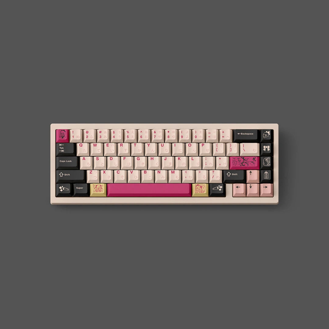 "Keep Safe R2" Biker Girl Cherry Profile PBT Dye-Sub Keycap Set (144 Keys)